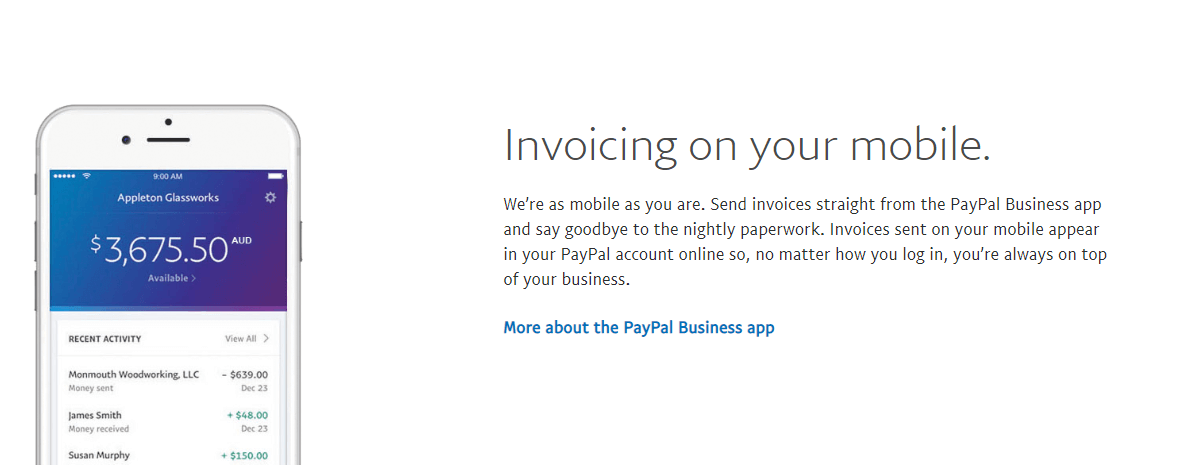 paypal invoicing international